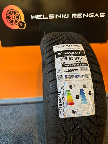 195/65R15 91T Kumho WP52 4PR Kitka (sis. asennus)